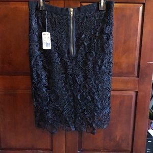 NWT- Black lace skirt
